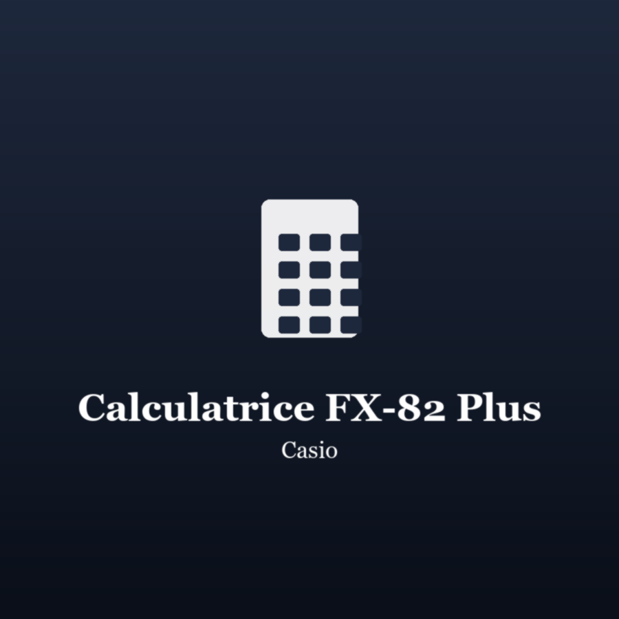 Calculatrice scientifique FX-82 Plus - Casio
