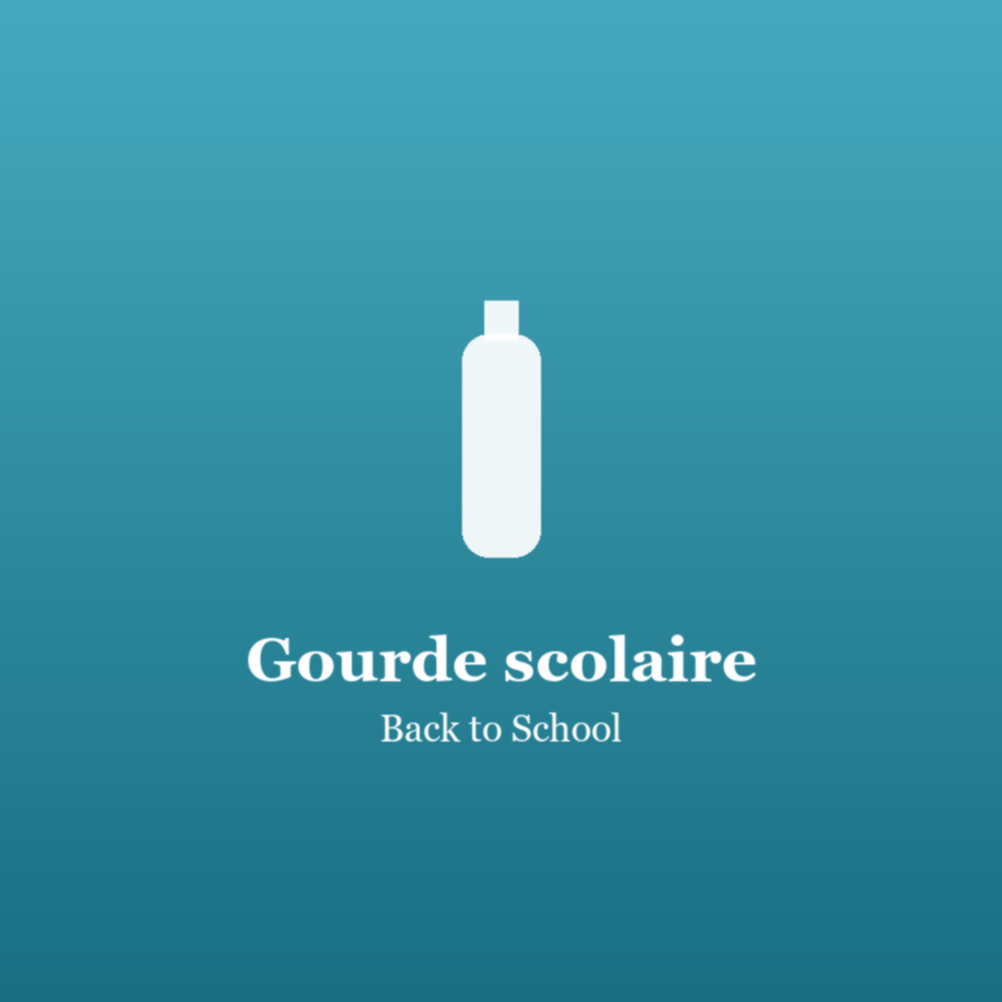 Gourde scolaire Back to School